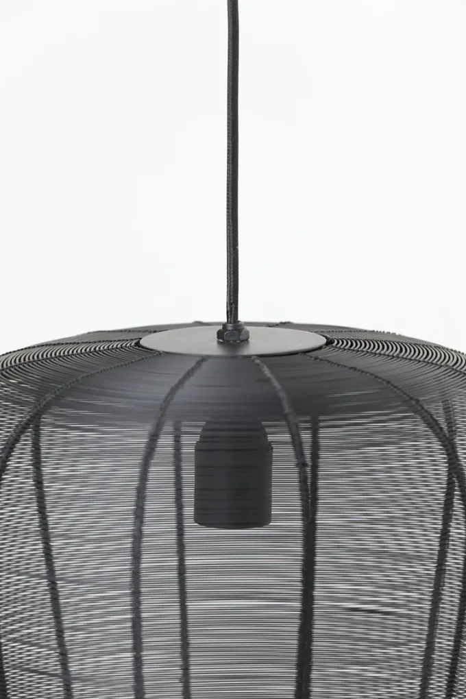 Light en Living Hanglamp Adeta in zwart of goud - Stijlvolle draadlamp in diverse maten
