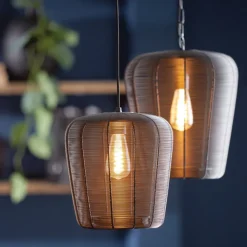 Light en Living Hanglamp Adeta in zwart of goud - Stijlvolle draadlamp in diverse maten