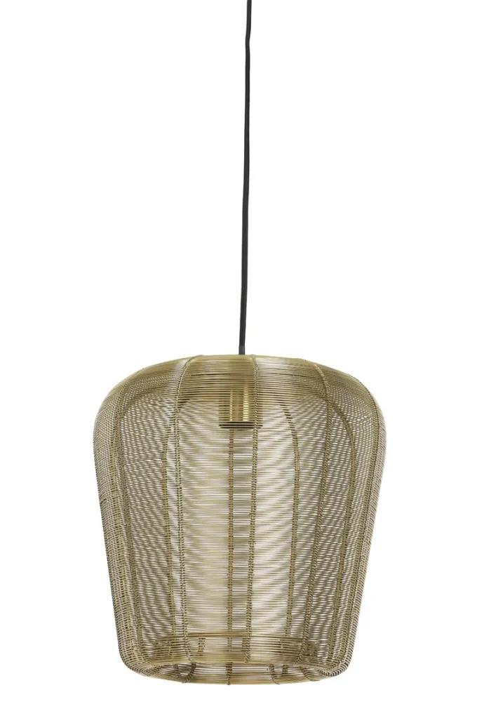 Light en Living Hanglamp Adeta in zwart of goud - Stijlvolle draadlamp in diverse maten