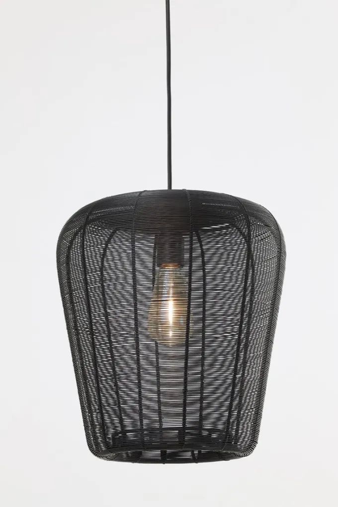 Light en Living Hanglamp Adeta in zwart of goud - Stijlvolle draadlamp in diverse maten
