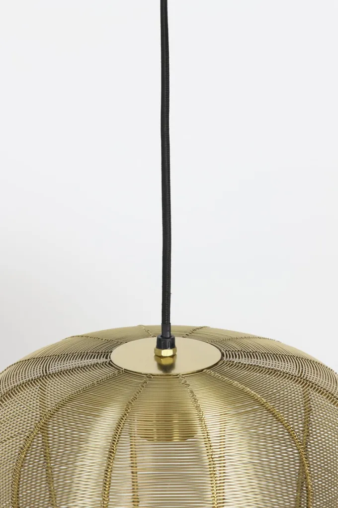Light en Living Hanglamp Adeta in zwart of goud - Stijlvolle draadlamp in diverse maten