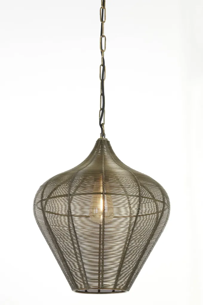 Light en Living Hanglamp ALVARO antiek brons - Diverse maten