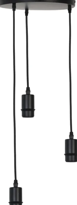 Light en Living Hanglamp Braidy Pendel Mat Zwart - 3L