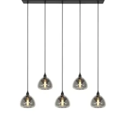 Light en Living Hanglamp Kai smoke glas 104x12,5 cm