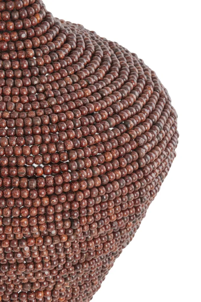 Light en Living Hanglamp Kalenga met bruine kralen Ø 36 cm