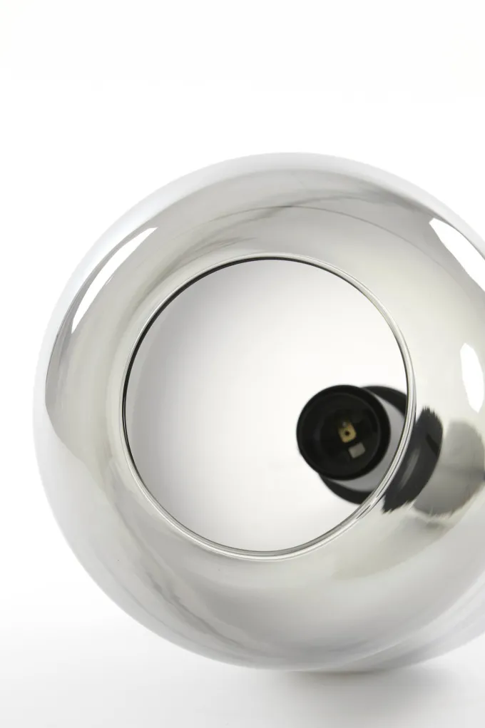 Light en Living Hanglamp LEKAR zwart met smoke glas - Ø22x52 cm