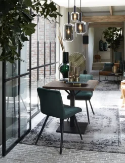 Light en Living Hanglamp LEKAR zwart met smoke glas - Ø22x52 cm