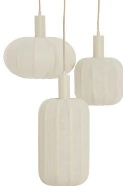 Light en Living Hanglamp 3L Ø38x34 cm TUFIA linnen cream