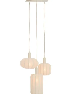 Light en Living Hanglamp 3L Ø38x34 cm TUFIA linnen cream