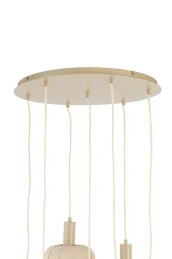 Light en Living Hanglamp 7L Ø53x104 cm TUFIA linnen naturel