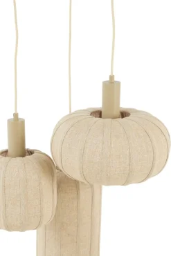 Light en Living Hanglamp 3L Ø38x34 cm TUFIA linnen naturel
