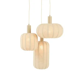 Light en Living Hanglamp 3L Ø38x34 cm TUFIA linnen naturel