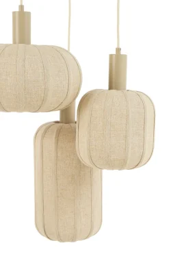 Light en Living Hanglamp 3L Ø38x34 cm TUFIA linnen naturel