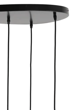 Light en Living Hanglamp 5L Ø66x80 cm LEKAR antiek brons met smoke glas