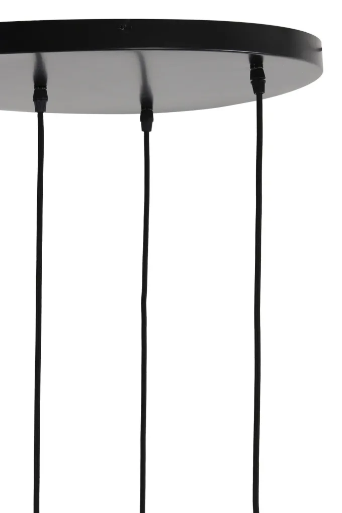 Light en Living Hanglamp 5L Ø66x80 cm LEKAR antiek brons met smoke glas