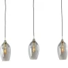 Light en Living Hanglamp 3L 100x16,5x32 cm LUKARO antiek brons+glas smoke