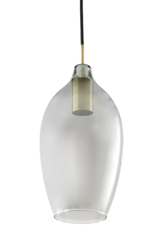 Light en Living Hanglamp 3L 100x16,5x32 cm LUKARO antiek brons+glas smoke