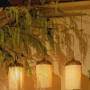 Light en Living Hanglamp 3L 90x22x32 cm DANIA hout print naturel+touw crème
