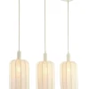 Light en Living Hanglamp 3L 80x21x34 cm TUFIA linnen cream
