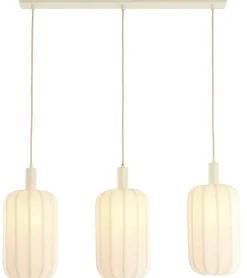 Light en Living Hanglamp 3L 80x21x34 cm TUFIA linnen cream