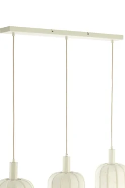 Light en Living Hanglamp 3L 80x21x34 cm TUFIA linnen cream