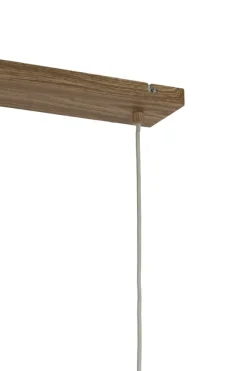 Light en Living Hanglamp 5L 117x10x27 cm DANIA houtprint naturel+touw crème