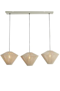 Light en Living Hanglamp 3L 120x42x130 cm FELIDA crème