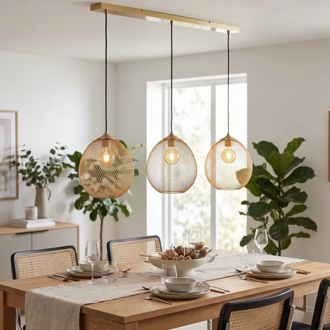 Light en Living Hanglamp 3L 104x30x34 cm MOROC Goud