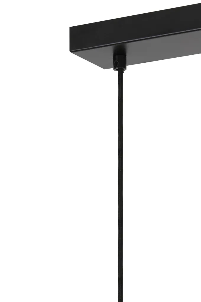 Light en Living Hanglamp 5L 110x22x32 cm LEKAR antiek brons met smoke glas