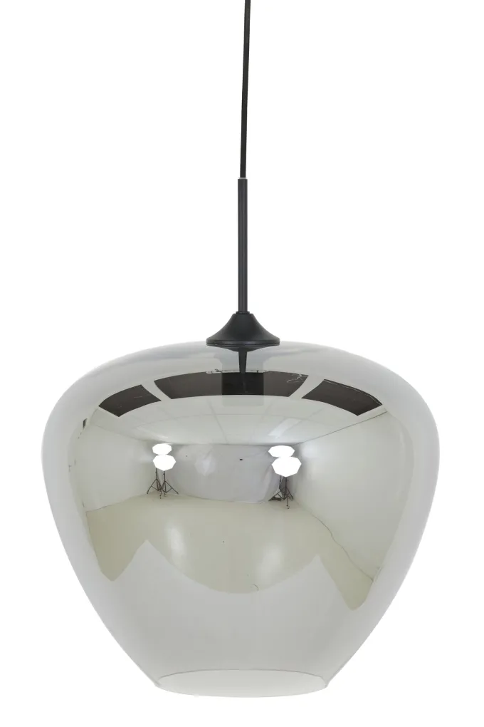 Light en Living Hanglamp MAYSON mat zwart met smoke glas - Diverse maten