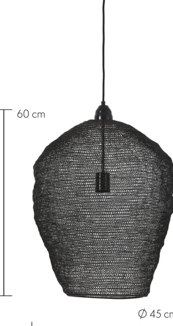 Light en Living Hanglamp Nikki - Zwart - Ø45cm