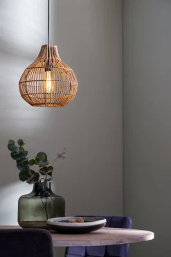 Light en Living Hanglamp PACINO Rotan Donkerbruin Ø30x31,5 cm van Light & Living