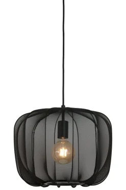 Light en Living Hanglamp PLUMERIA zwart Ø40x30 cm - Sfeervolle Designverlichting