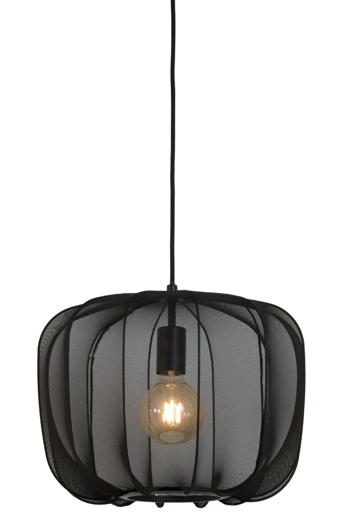 Light en Living Hanglamp PLUMERIA zwart Ø40x30 cm - Sfeervolle Designverlichting