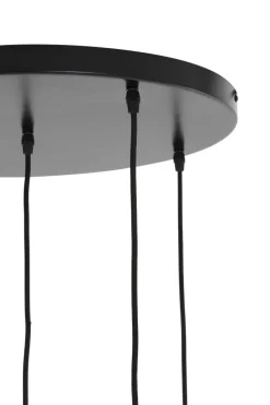 Light en Living Hanglamp RAKEL 5-lichts Ø61x66 cm Antiek Brons & Smoke