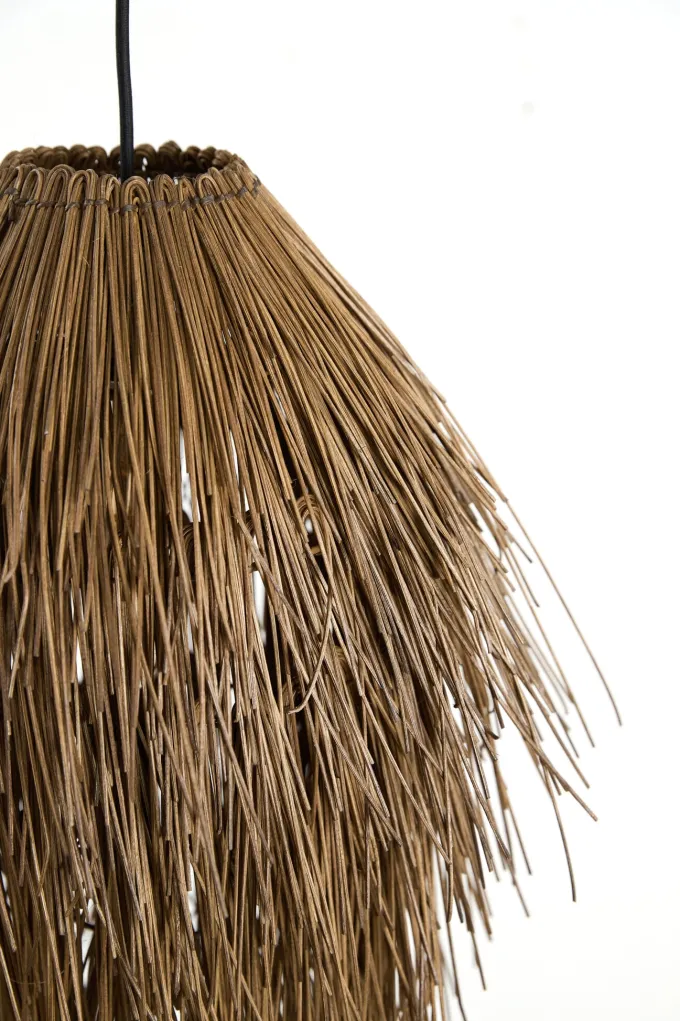 Light en Living Hanglamp Ø45x60 cm ARISCO rotan donker bruin