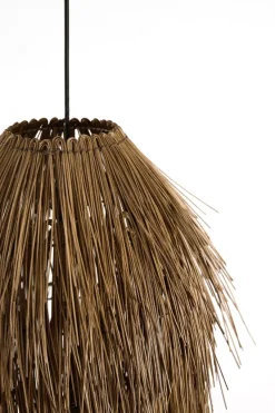 Light en Living Hanglamp Ø54x74 cm ARISCO rotan donker bruin