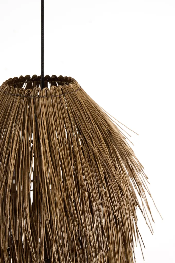 Light en Living Hanglamp Ø54x74 cm ARISCO rotan donker bruin