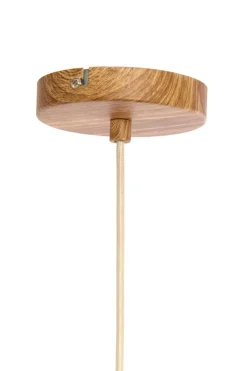 Light en Living Hanglamp Ø22x41,5 cm DANIA hout print naturel+touw crème