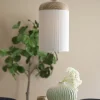 Light en Living Hanglamp Ø27,5x52 cm DANIA hout print naturel+touw crème