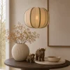 Light en Living Hanglamp Ø40x30 cm ESMIRIA naturel+olijfgroen