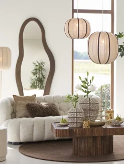 Light en Living Hanglamp Ø40x30 cm ESMIRIA natural+donkerbruin