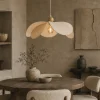 Light en Living Hanglamp Ø60x30 cm LAVRIRIA natural+hout