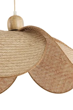 Light en Living Hanglamp Ø48x29 cm LAVRIO webbing naturel+hout