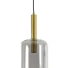 Light en Living Hanglamp Ø22x52 cm LEKAR Antiek Brons met Smoke Glas