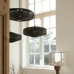 Light en Living Hanglamp Ø51x21 cm MATAKA van donkerbruin rotan