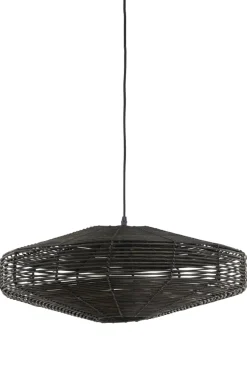 Light en Living Hanglamp Ø51x21 cm MATAKA van donkerbruin rotan
