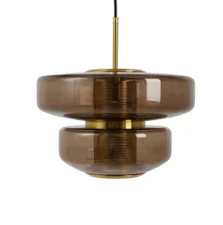 Light en Living Hanglamp Ø35x20 cm MEYARA glas bruin+goud