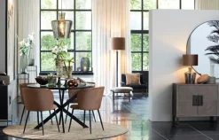 Light en Living Hanglamp Ø25x31 cm MYLES smoke glas+antiek brons