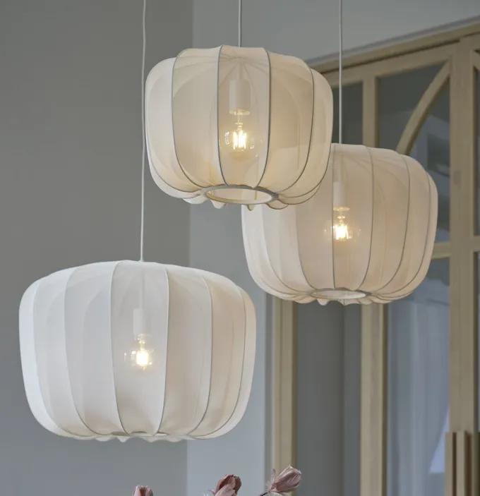 Light en Living Hanglamp Ø40x30 cm PLUMERIA zand - Light & Living